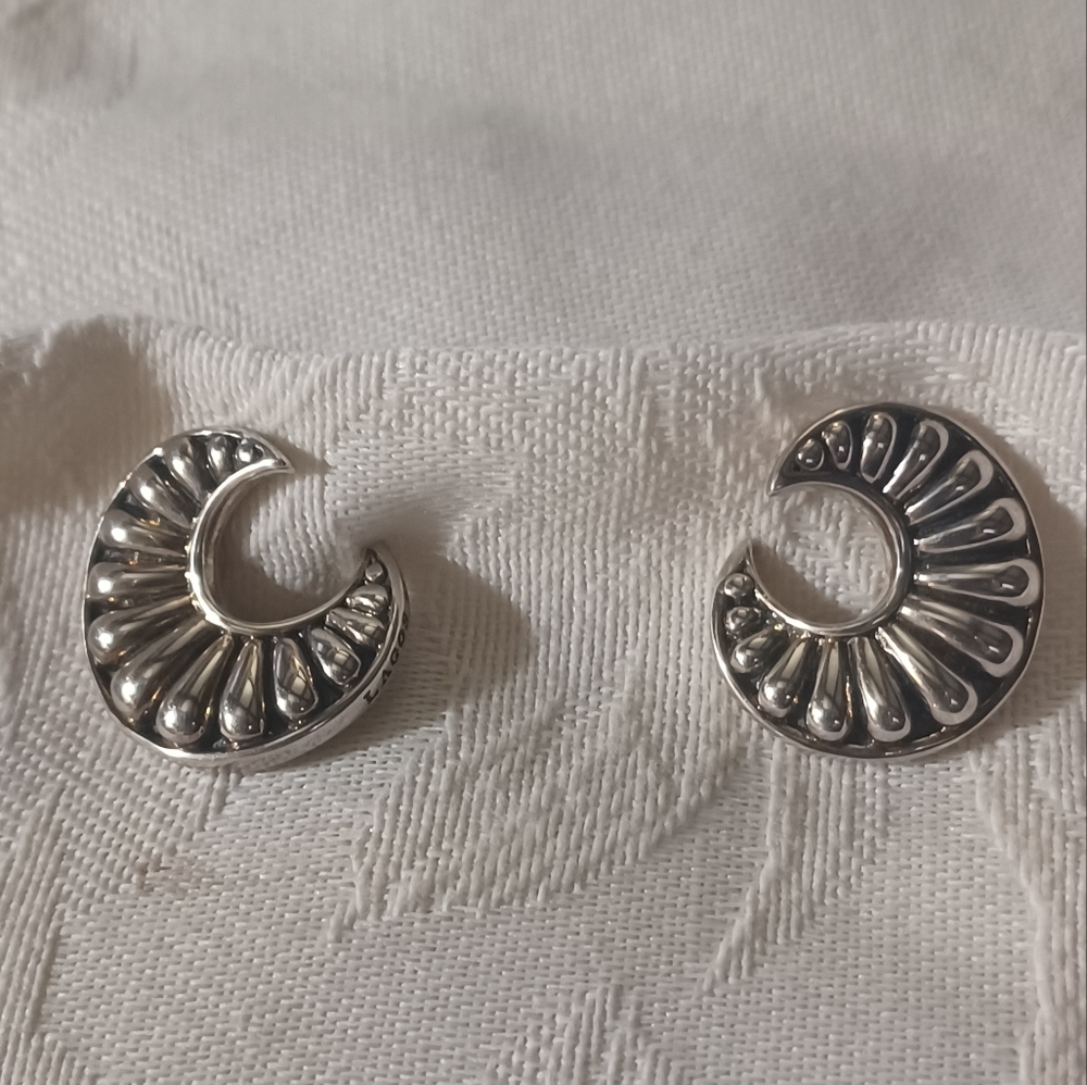 LAGOS Chi Chi Circle Earrings, Sterling Silver - Picture 2 of 9